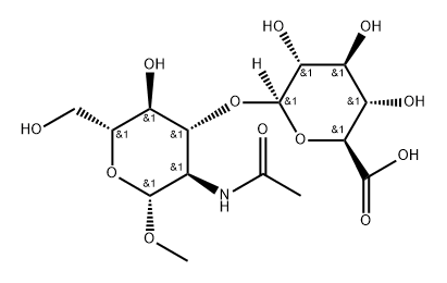 methyl 2-acetamido-2-deoxy-3-O-glucopyranosyluronoylglucopyranoside Structure