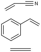 2-Propenenitrile polymer with ethene and ethenylbenzene, graft,106826-13-5,结构式