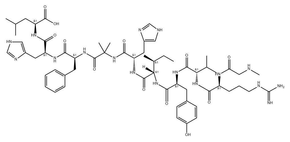 angiotensin I, Sar(1)-Ile(5)-alpha-Me-Ala(7)- 化学構造式