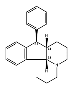 (-)-1-n-Propyl-5-phenyl-2,3,4,4a,5,9b-hexahydro-1H-indeno(1,2-b)pyridi ne Structure