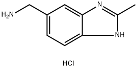 (2-Methyl-1H-benzo[d]imidazol-6-yl)methanamine hydrochloride 结构式