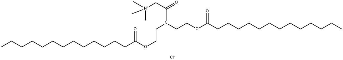 Ethanaminium, 2-[bis[2-[(1-oxotetradecyl)oxy]ethyl]amino]-N,N,N-trimethyl-2-oxo-, chloride (1:1) Structure