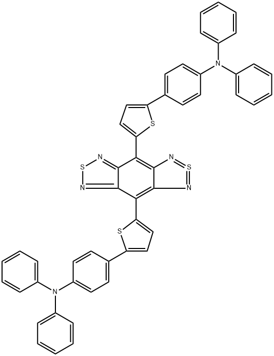 Benzenamine, 4,4'-(2λ4δ2-benzo[1,2-c:4,5-c']bis[1,2,5]thiadiazole-4,8-diyldi-5,2-thiophenediyl)bis[N,N-diphenyl- Structure
