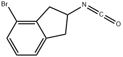 4-bromo-2-isocyanato-2,3-dihydro-1H-indene 化学構造式