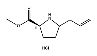 (2S)-methyl 5-allylpyrrolidine-2-carboxylate hydrochloride 化学構造式