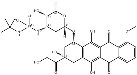 cis-(platinum-dichloro(doxorubicin)(tert-butylamine)) Struktur