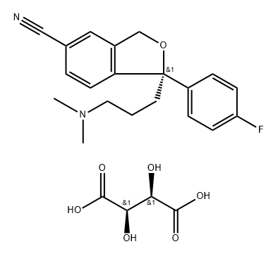 5-Isobenzofurancarbonitrile, 1-[3-(dimethylamino)propyl]-1-(4-fluorophenyl)-1,3-dihydro-, (1S)-, (2R,3R)-2,3-dihydroxybutanedioate (1:1)