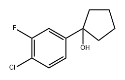 1-(4-氯-3-氟苯基)环戊醇,1075189-87-5,结构式