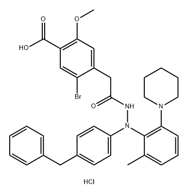 BTA074 HYDROCHLORIDE ; AP 611074 HYDROCHLORIDE|||BTA074 HYDROCHLORIDE|||AP 611074 HYDROCHLORIDE, 1075281-70-7, 结构式