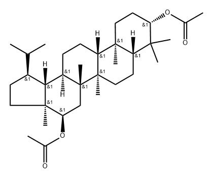 Lupane-3,16-diol, 3,16-diacetate, (3β,16α)- 化学構造式