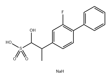 [1,1'-Biphenyl]-4-ethanesulfonic acid, 2-fluoro-α-hydroxy-β-methyl-, sodium salt (1:1) Structure
