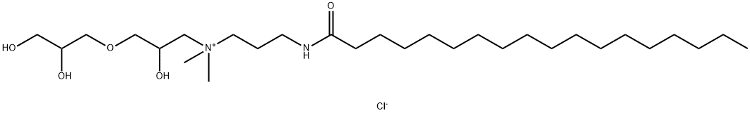 Stearamidopropyl Glycerylhydroxypropyldimonium Chloride 化学構造式