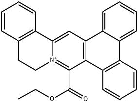 9-(ethoxycarbonyl)-11H,12H-dibenzo[f,h]isoquino[2,1-b]isoquinolinium Structure