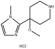 4-methoxy-4-(1-methyl-1H-imidazol-2-yl)piperidine dihydrochloride 结构式