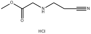 (2-Cyano-ethylamino)-acetic acid methyl ester hydrochloride Struktur