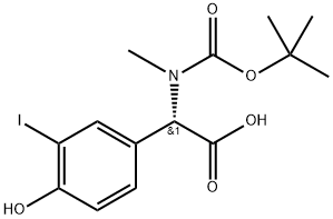 N-甲基(BOC)-3-碘-4-羟基-L-苯甘氨酸, 1086703-05-0, 结构式