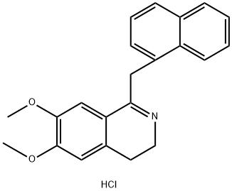 Isoquinoline, 3,4-dihydro-6,7-dimethoxy-1-(1-naphthalenylmethyl)-, hydrochloride (1:1) Structure