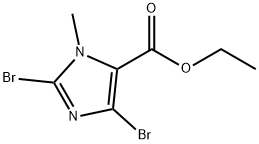 Ethyl 2,4-dibromo-1-methyl-1H-imidazole-5-carboxylate Struktur