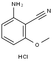 Benzonitrile, 2-amino-6-methoxy-, hydrochloride (1:1) Structure