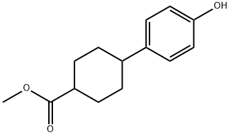 4-(4-Hydroxy-phenyl)-cyclohexanecarboxylic acid methyl ester Struktur