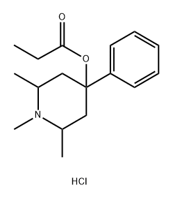 1,2,6-Trimethyl-4-phenyl-4-pyperidinol propionata (2,4,6) hydrochloride|