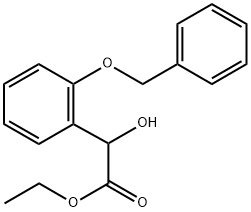 Ethyl α-hydroxy-2-(phenylmethoxy)benzeneacetate Struktur