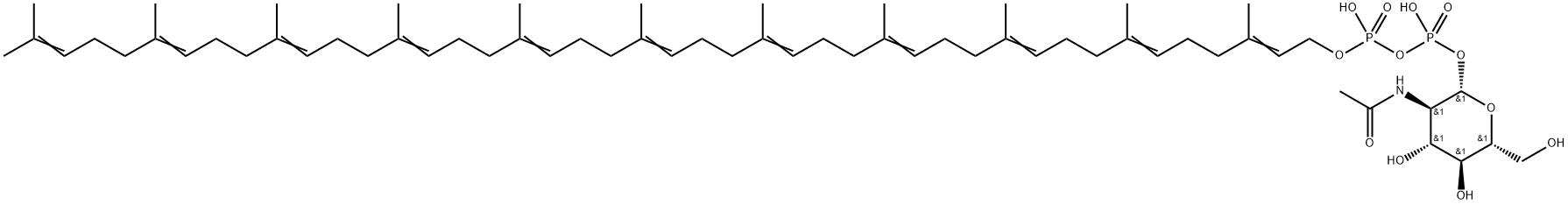 N-acetylglucosamine-pyrophosphorylundecaprenol,109138-08-1,结构式