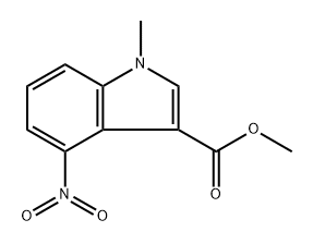 Methyl 4-nitro-1-methyl-1H-indole-3-carboxylate Struktur