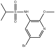 N-(5-Bromo-2-methoxy-3-pyridinyl)-2-propanesulfonamide Struktur