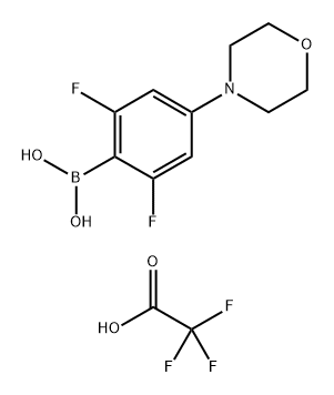 2,6-二氟-4-(4-吗啉基)苯硼酸, 1093878-47-7, 结构式