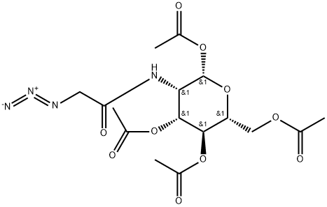 1,3,4,6-四-O-乙酰基-2-[(2-叠氮乙酰基)氨基]-2-脱氧-D-甘露糖 结构式