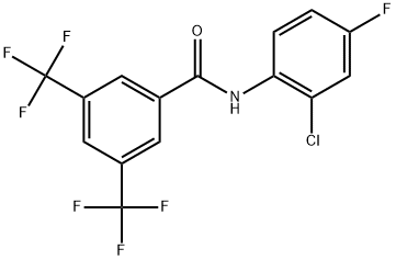 N-(2-Chloro-4-fluorophenyl)-3,5-bis(trifluoromethyl)benzamide 结构式