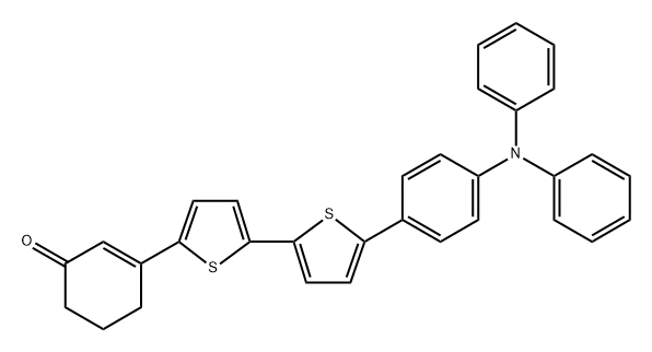 3-(5'-(4-(DiphenylaMino)phenyl)-[2,2'-bithiophen]-5-yl)cyclohex-2-enone Struktur