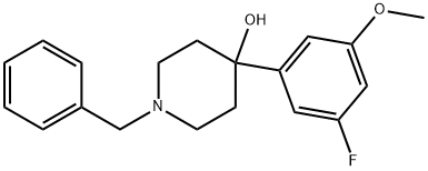 4-(3-Fluoro-5-methoxyphenyl)-1-(phenylmethyl)-4-piperidinol Structure