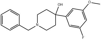 4-(3-Fluoro-5-methoxyphenyl)-1-(phenylmethyl)-4-piperidinol,1097969-75-9,结构式