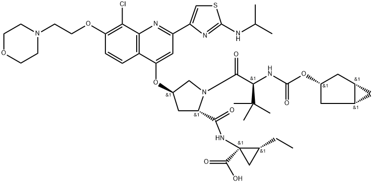 ベドロプレビル 化学構造式