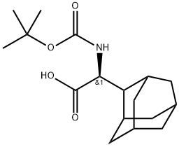 Tricyclo[3.3.1.13,7]decane-2-acetic acid, α-[[(1,1-dimethylethoxy)carbonyl]amino]-, (αS)- 化学構造式