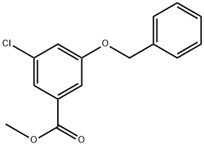 Methyl 3-(benzyloxy)-5-chlorobenzoate 化学構造式