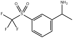1-(3-((三氟甲基)磺酰基)苯基)乙胺, 1100768-11-3, 结构式
