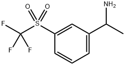 Benzenemethanamine, α-methyl-3-[(trifluoromethyl)sulfonyl]- Structure