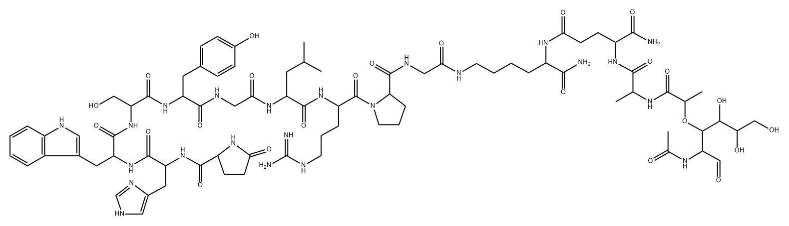 LHRH, N-Ac-muramyl-Ala-iso-Glu-LysNH2- Structure