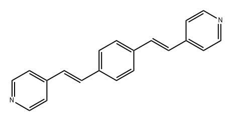 1,4-bis[2-(4-pyridy1)ethenyl]benze 化学構造式
