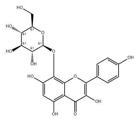 HERBACETIN 8-O-GLUCOSIDE 结构式