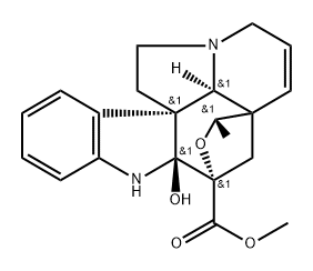 (2β,5α,12β,19α,20S)-6,7-Didehydro-3α,20-epoxy-2-hydroxyaspidospermidine-3-carboxylic acid methyl ester,11034-66-5,结构式