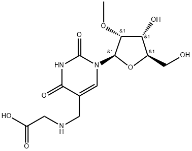 Glycine, N-[[1,2,3,4-tetrahydro-1-(2-O-methyl-β-D-ribofuranosyl)-2,4-dioxo-5-pyrimidinyl]methyl]-|
