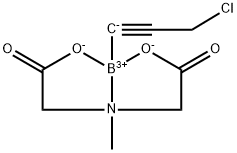 (T-4)-[N-[(Carboxy-κO)methyl]-N-methylglycinato(2-)-κN,κO](3-chloro-1-propyn-1-yl)boron Structure