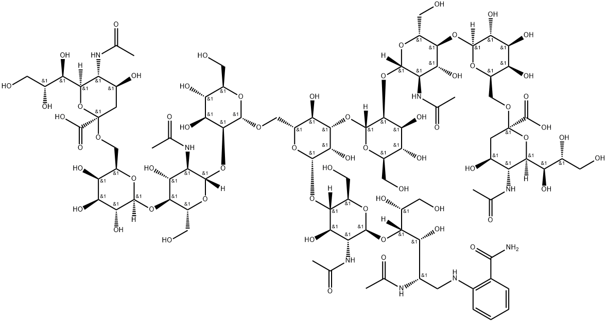 Neu5Acα(2-6) N-Glycan 2AB (500pmol/vial) Struktur