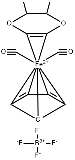 Iron(1+), dicarbonyl(η5-2,4-cyclopentadien-1-yl)[(5,6-η)-2,3-dihydro-2,3-dimethyl-1,4-dioxin]-, (2R-trans)-, tetrafluoroborate(1-) (9CI) Structure