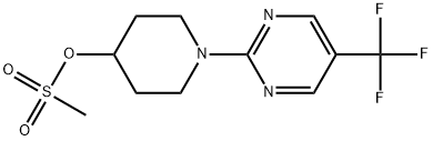 1-5-(Trifluoromethyl)-2-pyrimidinyl-4-piperidinol 4-methanesulfonate,1108164-40-4,结构式