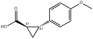 trans-2-(4-methoxyphenyl)cyclopropanecarboxylic acid Struktur